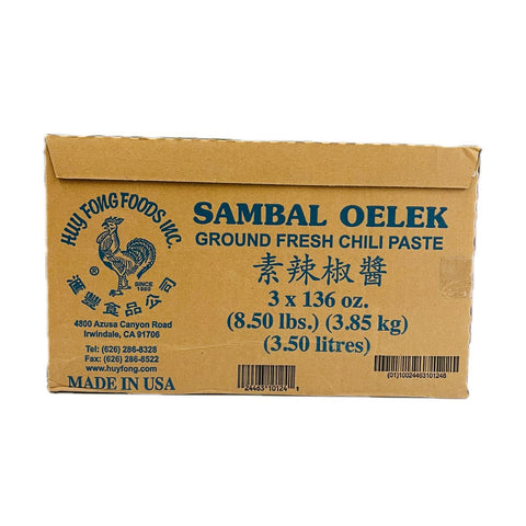 Huy Fong Sambal Oelek Ground Fresh Chili Paste （1*3）GAL /Case