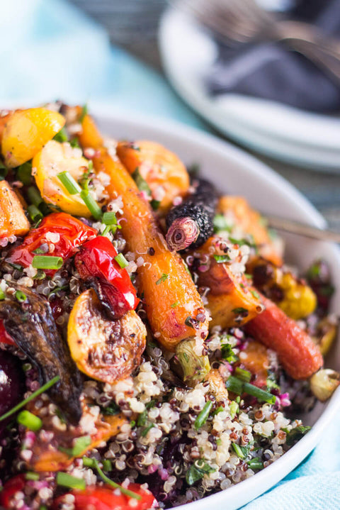 A nutritious and flavorful Quinoa Salad with Roasted Vegetables