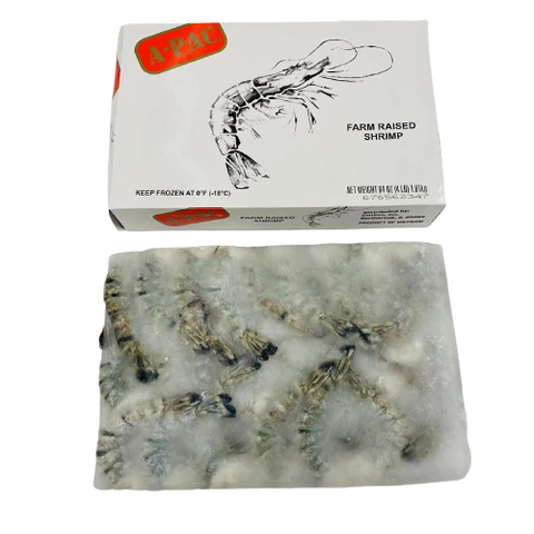 APAC Fresh Frozen Farm Raised Shrimp Blktgr Raw Hdls 16-20 size 6*4LBS/Case ($8.35/LB)