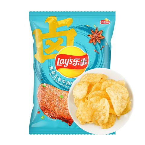 Spiced Braised Beef Flavor Chips 70g*22bags/Case
