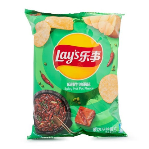 Lay's Potato Chips Spicy Hot Pot Flavor 70g*22bags/Case