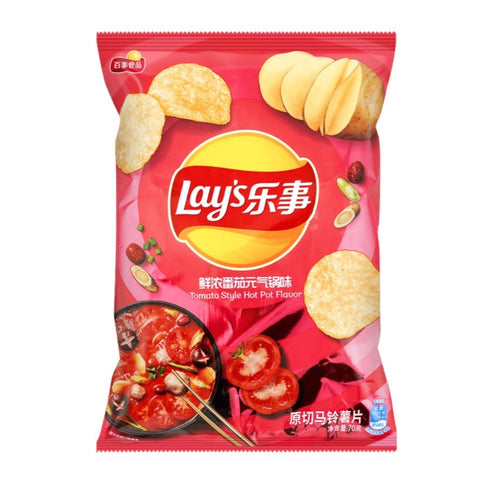 Lay's Potato Chips Fresh Tomato Flavor 70g*22bags/Case