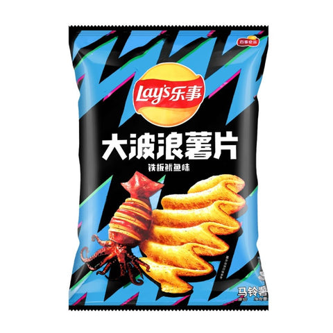 Lay‘s Wave Chips bbq Grilled Squid 22bags*70g/Case