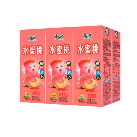 康师傅 水蜜桃纸盒包装 4罐*6盒*250毫升/箱