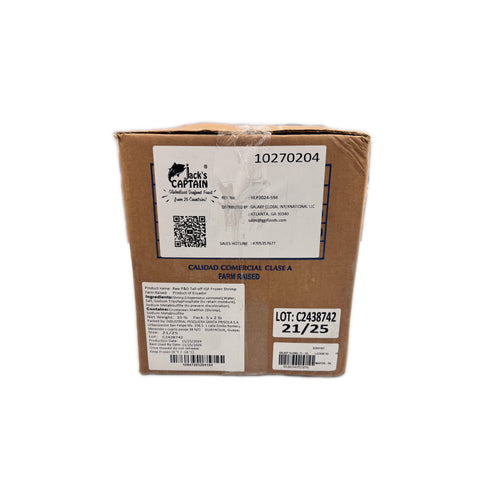 21/25 Raw P&D Tail-off IQF Frozen Shrimp (5*2LB)  10 LB