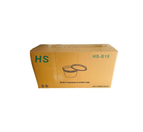 Lunch Box Soup Plastic Containers With Lids 16oz 240 Pack/Case