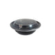 Lunch Box Round Plastic Container Black And Lids 16oz 150 Pack/Case