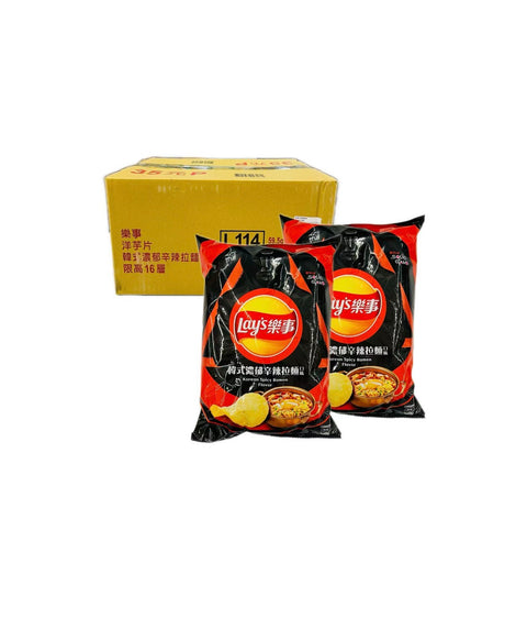 Lay's Potato Chips -Korean Spicy Ramen Flavor 59.5g*12 bags / Case