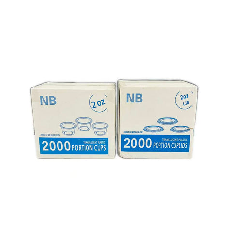 2 OZ Portion Cups and Lids 2000pc/ Case