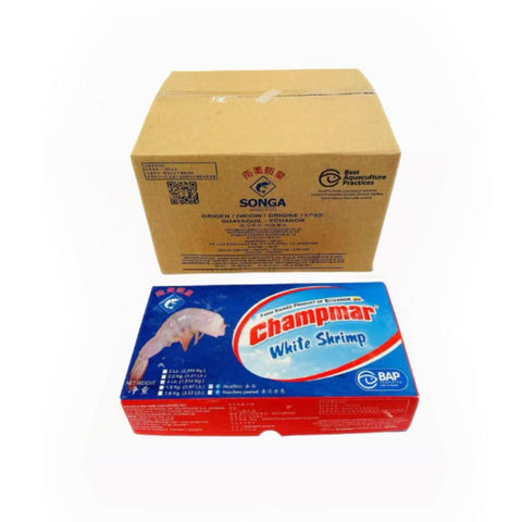 Songa Champmar White Shrimp Whte Hdls Shl 61/70 size 6*4LBS/Case
