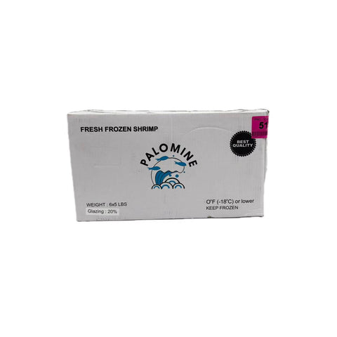 P&D IQF*Asina* Shrimp 51/60 6/5LBS Gross WT 30LBS 20% Glazing/Case