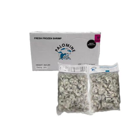 P&D IQF*Asina* Shrimp 51/60 6/5LBS Gross WT 30LBS 20% Glazing/Case
