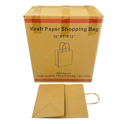 PB-13717K Kraft Paper Bag W Handle-250 Big/Case