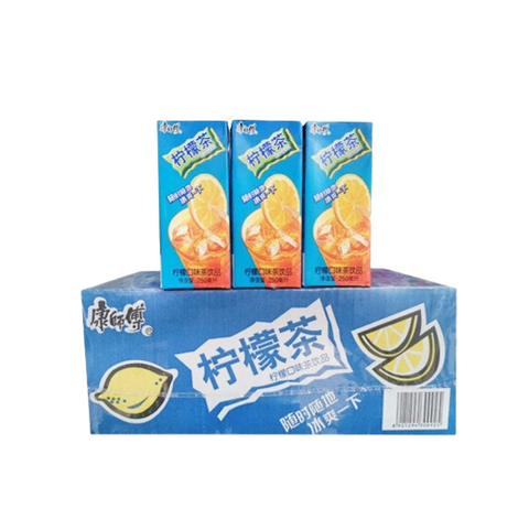 康师傅 柠檬茶纸盒包装 4罐*6盒*250毫升/箱