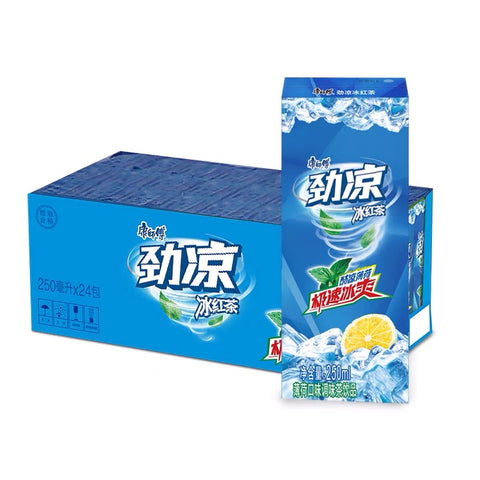 康师傅 劲凉冰红茶纸盒包装 4罐*盒*250毫升/箱