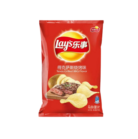 Lay's Potato Chips Texas Roast Flavor 70g*22Bags/Case