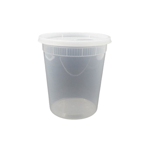 Lunch Box Soup Plastic Containers With Lids 32oz 240 Pack/Case