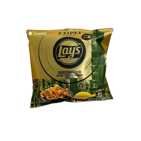 Lay’s Sipcy Pepper Salt Suqid Flavor 28g*12bags/Case