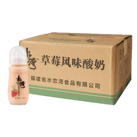 水恋湾 风味酸奶草莓味 20瓶*280毫升/箱
