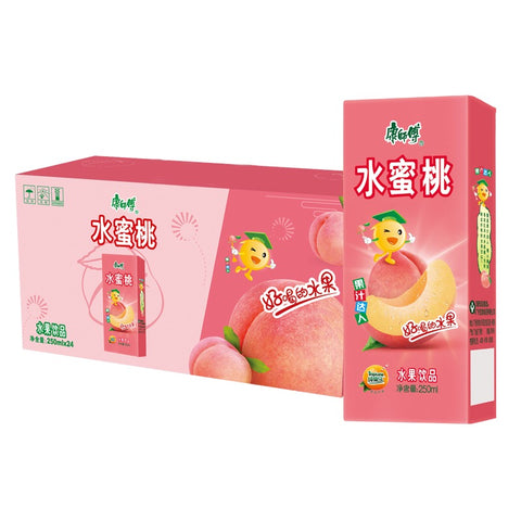 康师傅 水蜜桃纸盒包装 4罐*6盒*250毫升/箱